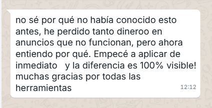 Testimonio de alumno sobre resultados en marketing digital con Peper